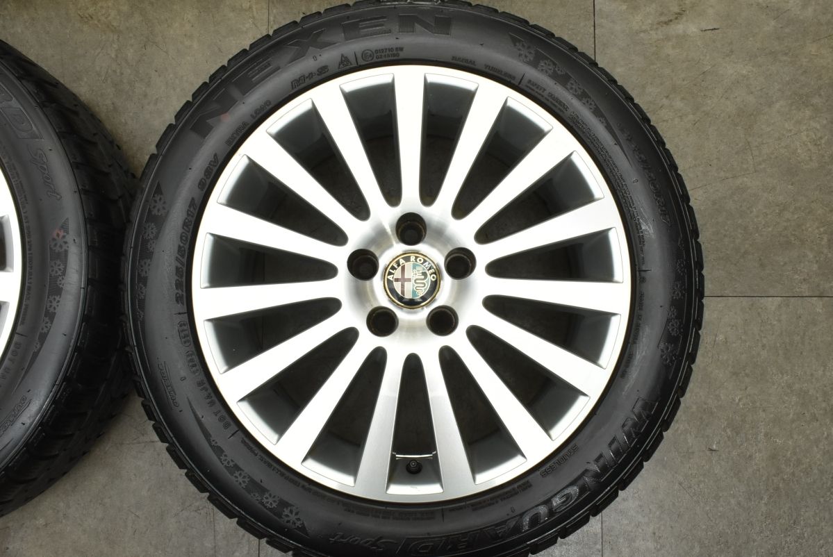  アルファロメオ 159 17 in 7.5 J 41 PCD 110 ネクセン ウィンガード スポーツ 225|50 R 品番 ノーマル戻し 可 17インチ タイヤ ホイールセット