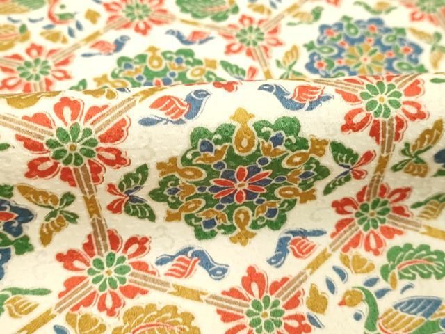 平和屋着物□上質な小紋 花鳥文 金彩 正絹 逸品 未使用 DABB2111cd