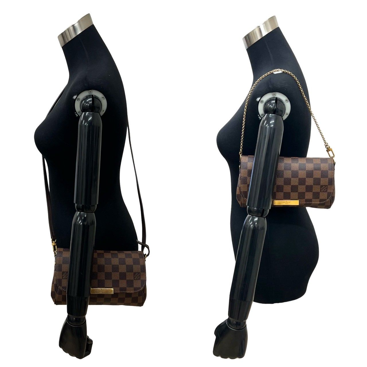 極 美品 LOUIS VUITTON ルイヴィトン フェイボリット PM ダミエ レザー