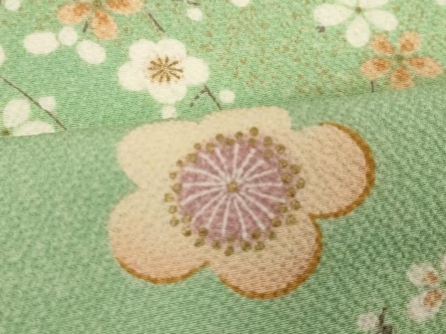 平和屋着物□上質な小紋 枝梅文 暈し染め 金彩 さが美扱い 正絹 逸品