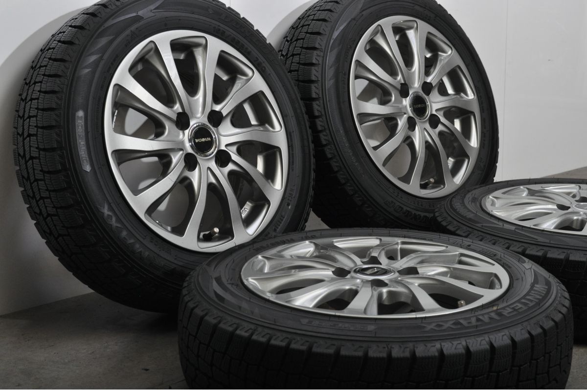 バリ溝 バルミナ 14 in 5.5 J 39 PCD 100 ウィンターマックスWM 02 165|65 R タンク パッソ ルーミー トール ジャスティ ZE 1インサイト