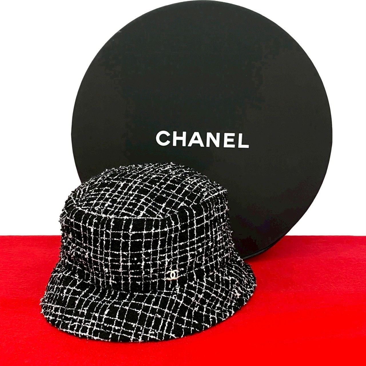 極 美品 希少品 箱付き CHANEL シャネル ココマーク モチーフ ツイード