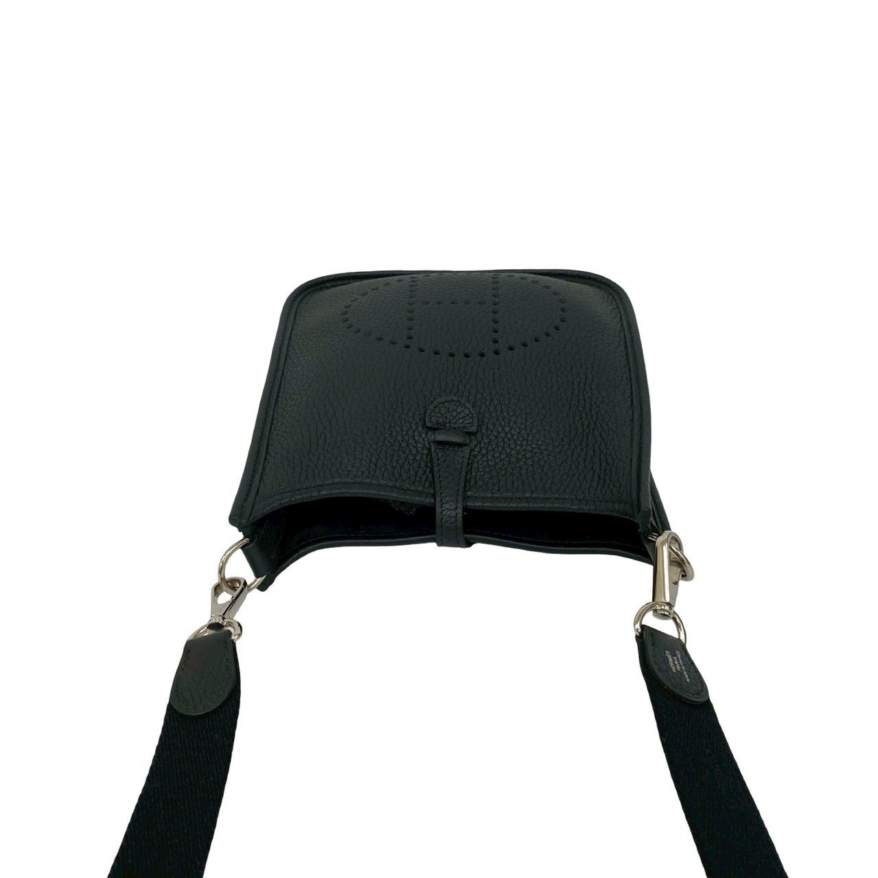 極 美品 U 刻印 HERMES エルメス エヴリン TPM トリヨンクレマンス レザー 本革 ミニ ショルダーバッグ ポシェット ブラック 44050 HERMES - 極 美品 U 刻印 HERMES エルメス エヴリン TPM トリヨン