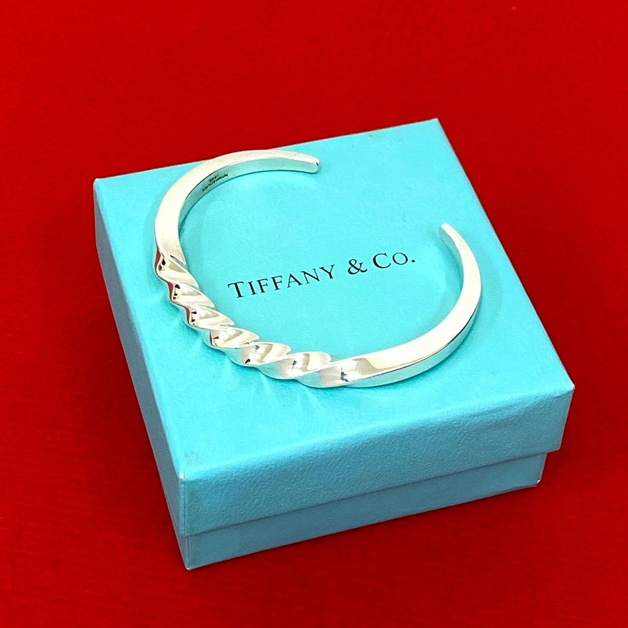 極 美品 TIFFANY&Co. ティファニー ツイスト バングル シルバー925