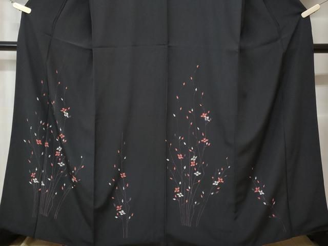 平和屋着物□訪問着 枝花文 黒地 正絹 逸品 未使用 CABA6856ev - メルカリ