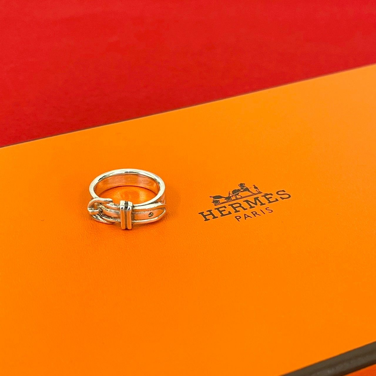 HERMES エルメス サンチュール シルバー925 リング 指輪 9号 アクセサリー ジュエリー シルバー 92783