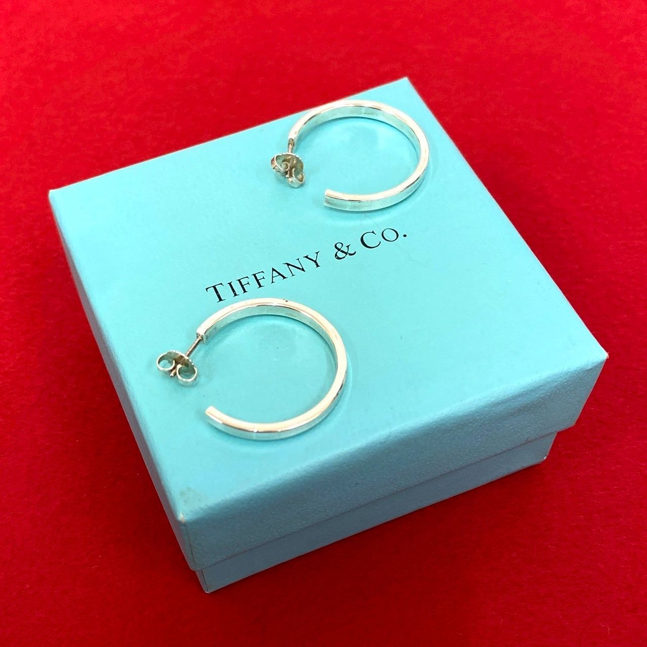 TIFFANY-Co. ティファニー 1837 ナロー フープ ピアス シルバー925 アクセサリー レディース シルバー 22601