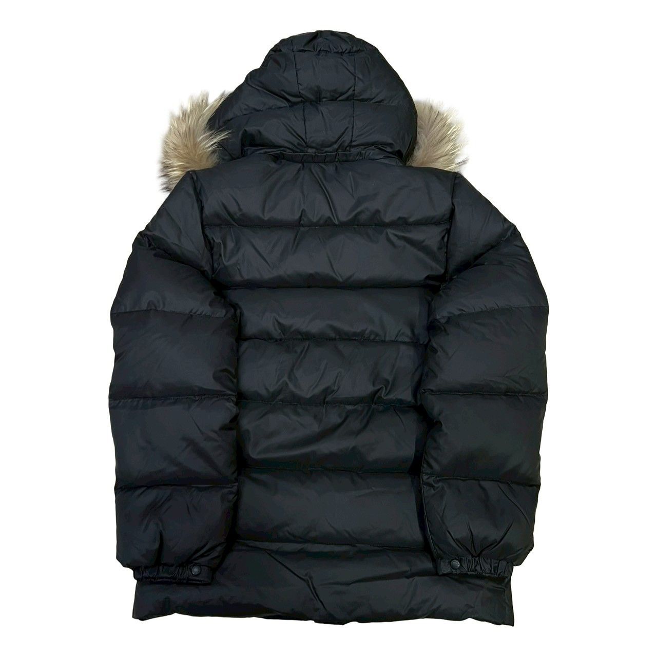 極 美品 MONCLER モンクレール ロゴ 金具 ナイロン ダウン フェザー