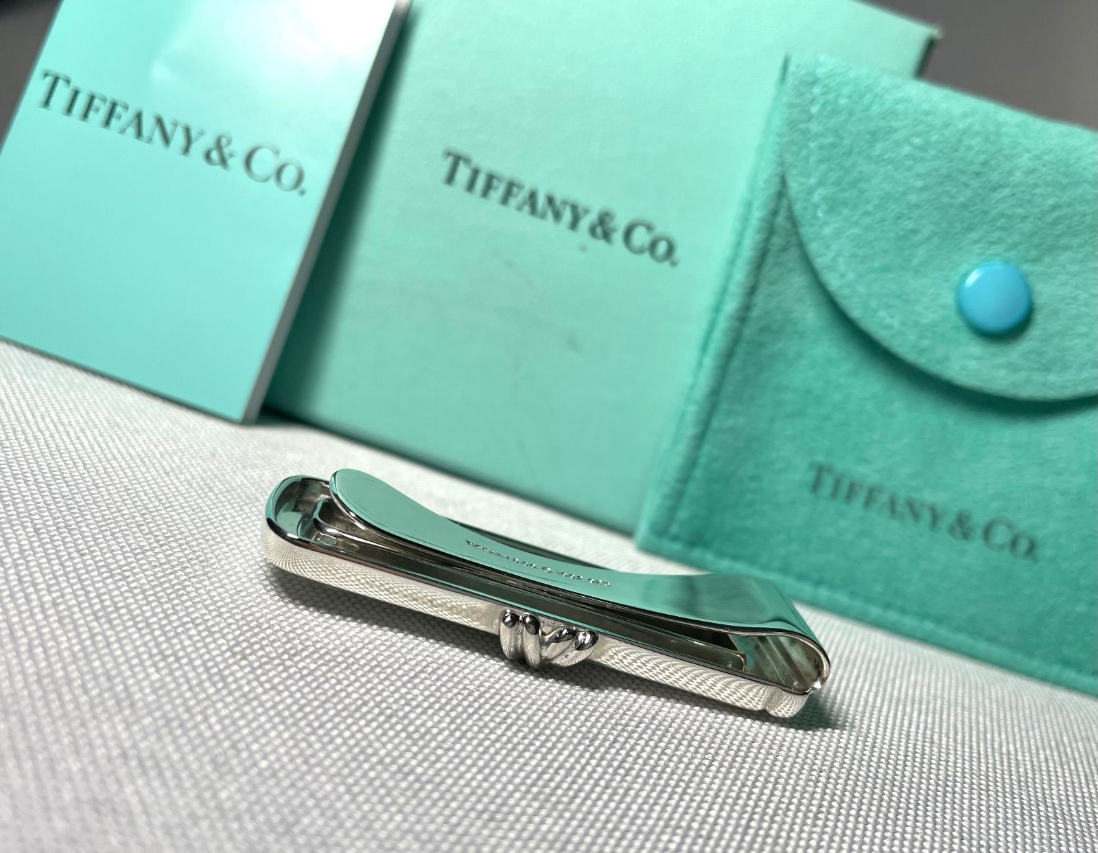 TIFFANY ティファニー シグネチャー ダブルクロス マネークリップ
