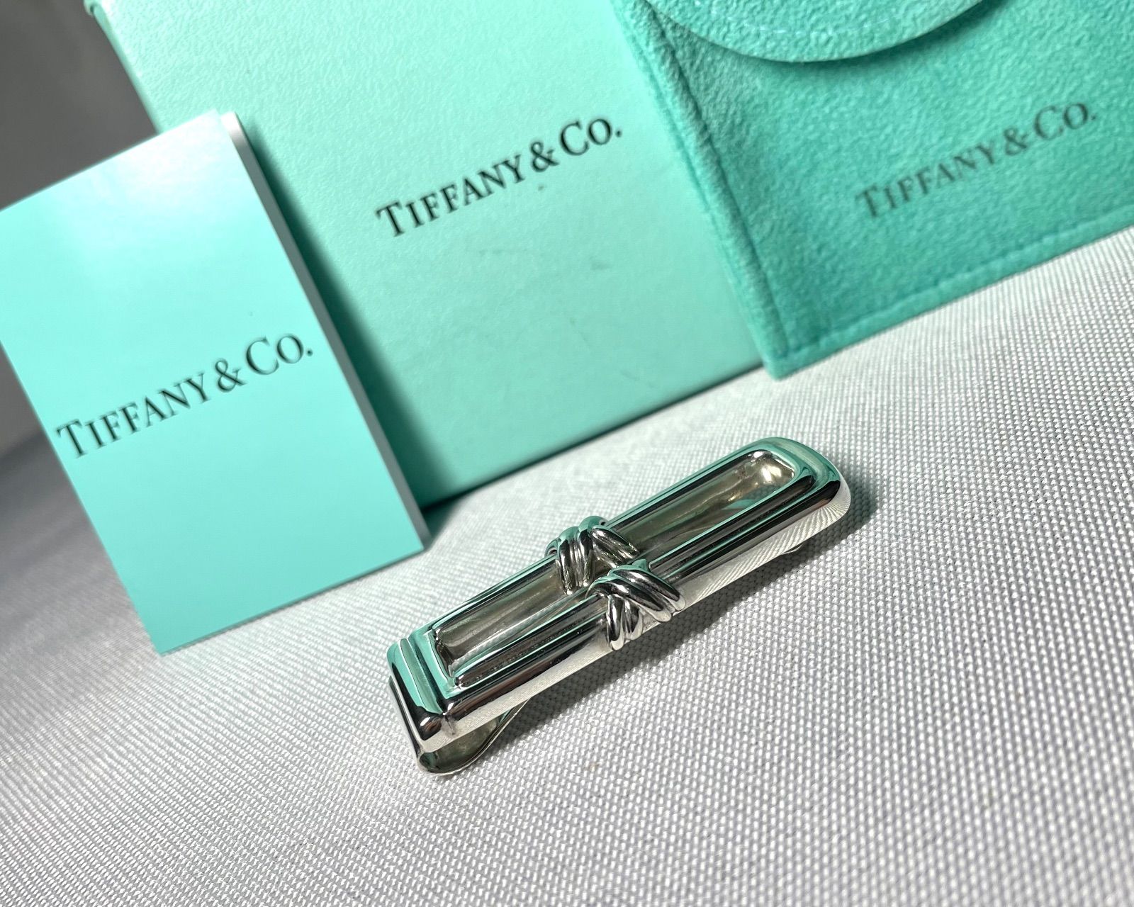 TIFFANY ティファニー シグネチャー ダブルクロス マネークリップ