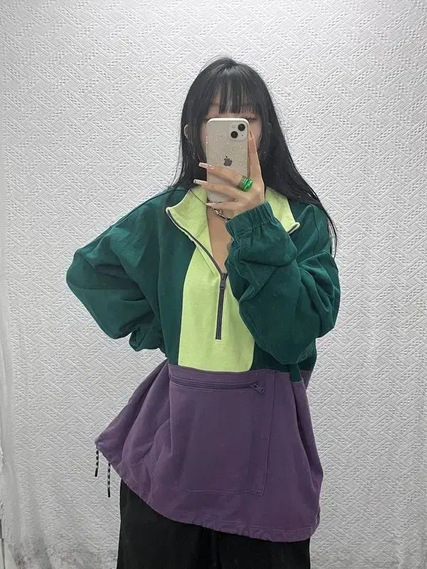 リーバイス レトロ カラーブロック オーバーサイズ ハーフジップ スウェット XL C 08159