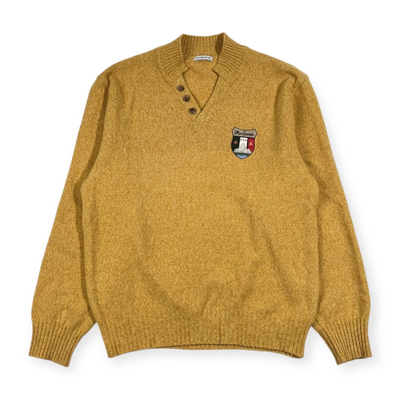 カシミヤ混 PIA SPORTS ピアスポーツ Vネック ニット セーター 3