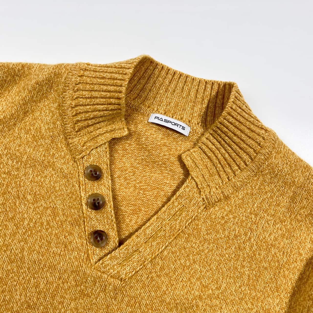 カシミヤ混 PIA SPORTS ピアスポーツ Vネック ニット セーター 3