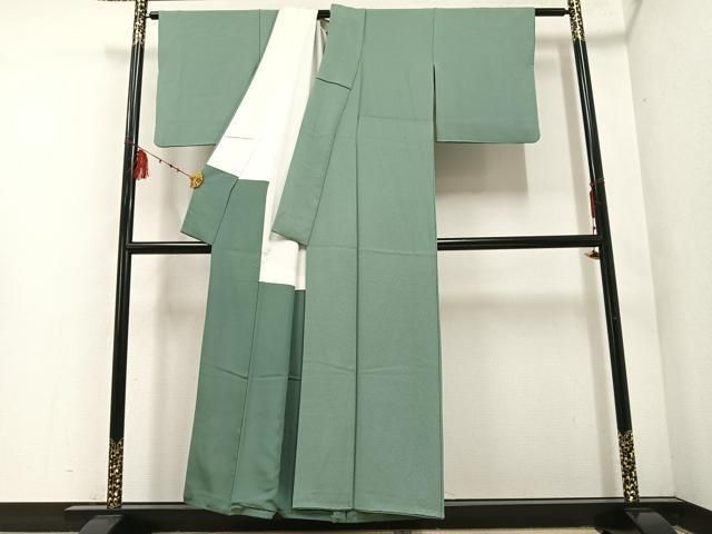 平和屋着物□ファッションデザイナー 花井幸子 色無地 柳染色 正絹