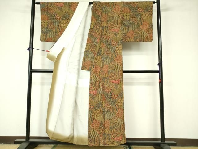 平和屋着物□上質な小紋 更紗花文 正絹 逸品 DABA5918qp - メルカリ