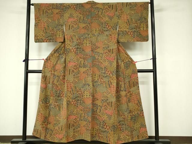 平和屋着物□上質な小紋 更紗花文 正絹 逸品 DABA5918qp - メルカリ