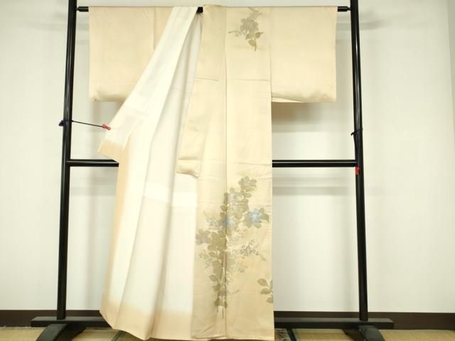 平和屋着物□訪問着 草花文 暈し染め 金銀彩 正絹 逸品 DABA5927qp