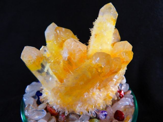 【⭐️魔除け開運の耀き⭐️】オレンジ色 ブラジル産 シトリン クラスター 天然石 ⭐️魔除け開運の耀き⭐️】オレンジ色 ブラジル産 シトリン