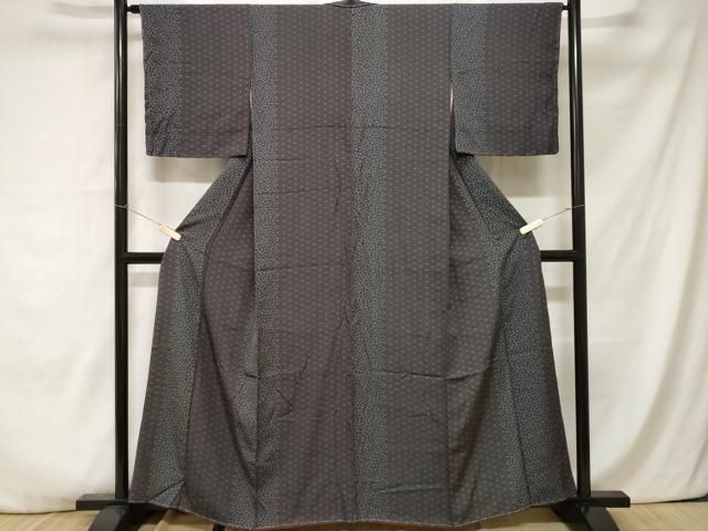 平和屋着物□上質な小紋 麻の葉花間道 正絹 逸品 未使用 CABA6907ev