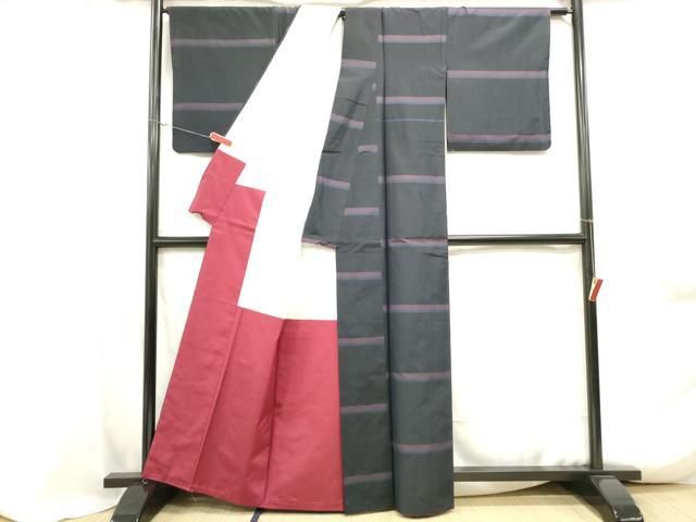 平和屋着物□上質な紬 横段文 正絹 逸品 DABA9384qa - メルカリ