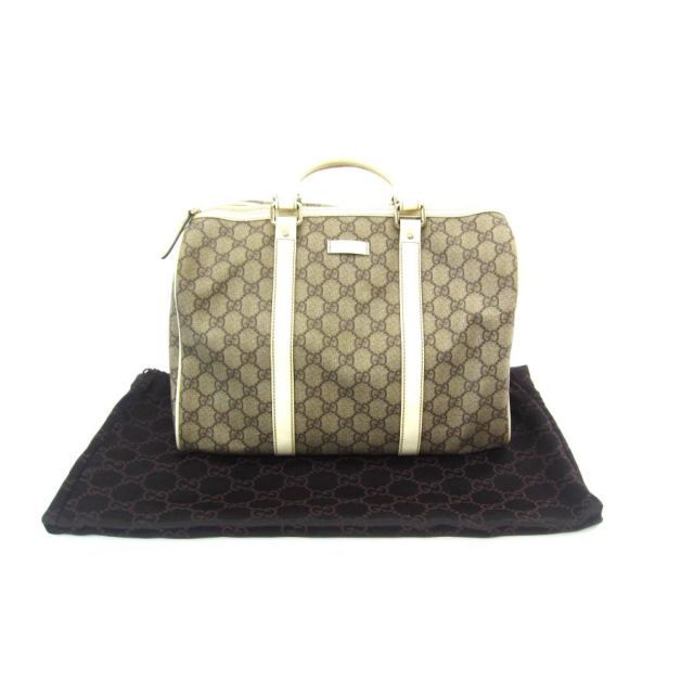 【美品✨】グッチ GGスプリーム ハンドバッグ ミニボストン 193603 白 美品✨】グッチ GGスプリーム ハンドバッグ ミニボストン 193603 白