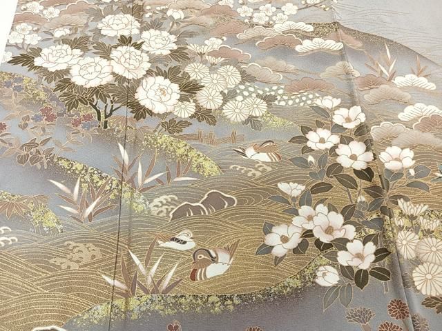 平和屋着物□豪華色留袖 作家物 風景文 金彩 正絹 逸品 CABB8588xi