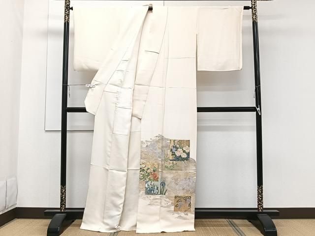 平和屋着物□豪華色留袖 寿光織 色紙花文 金銀糸 正絹 逸品 CABB8593xi