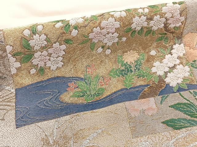 平和屋着物□豪華色留袖 寿光織 色紙花文 金銀糸 正絹 逸品 CABB8593xi