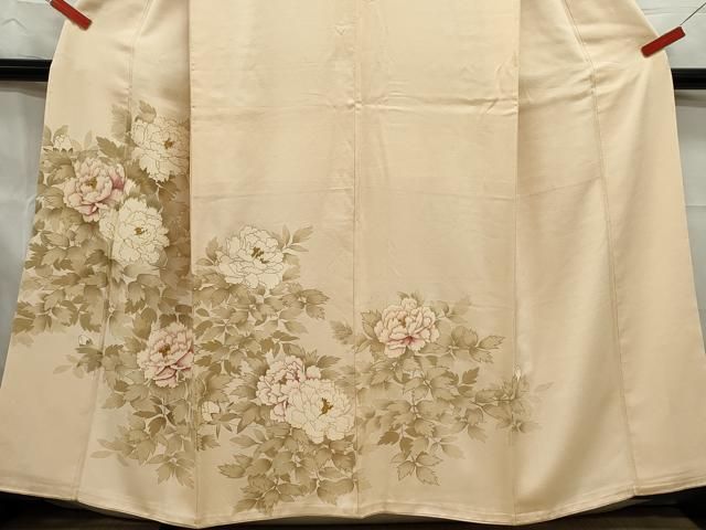 平和屋着物□豪華色留袖 駒刺繍 牡丹 金彩 高島屋扱い 正絹 逸品