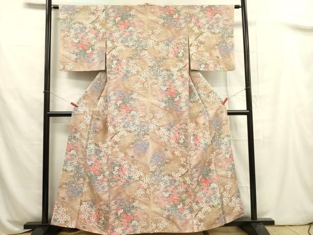 平和屋着物□上質な小紋 流水花文 正絹 逸品 DABA6667op - メルカリ