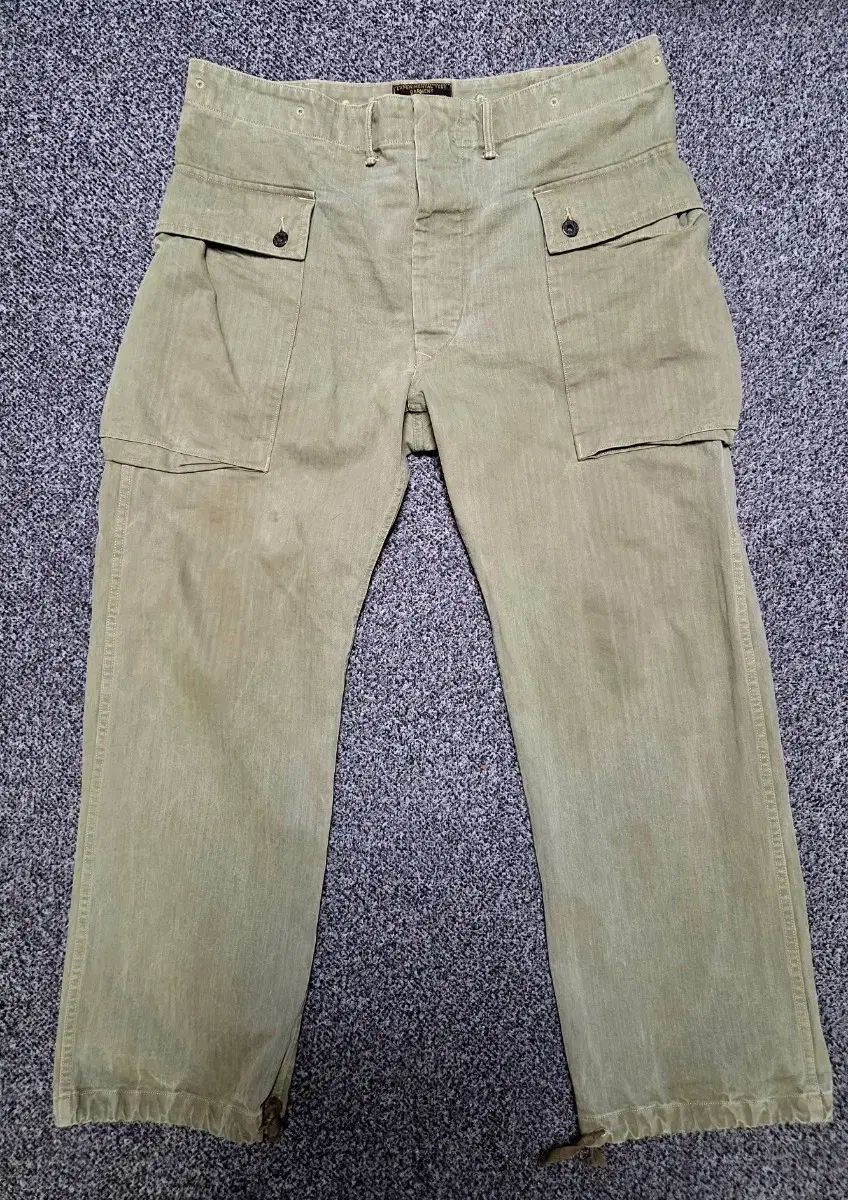 36|34 RRL ダブルアールエル P-44 オリーブ ヘリンボーン モンキーパンツ