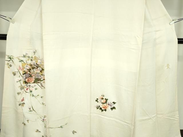 平和屋着物□金彩友禅作家 木村桂友 訪問着 色紙重ね御所車花文 金彩