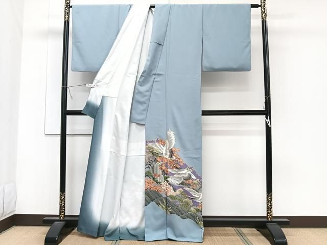 平和屋着物□豪華色留袖 飛鶴風景文 金彩 正絹 逸品 CABB8622xi - メルカリ