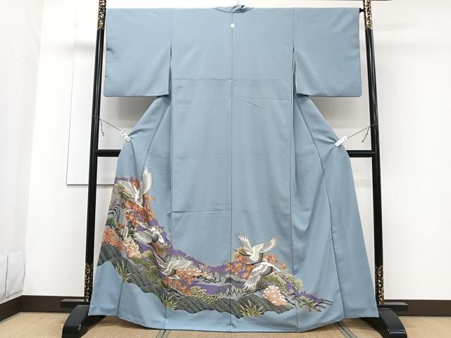 平和屋着物□豪華色留袖 飛鶴風景文 金彩 正絹 逸品 CABB8622xi - メルカリ