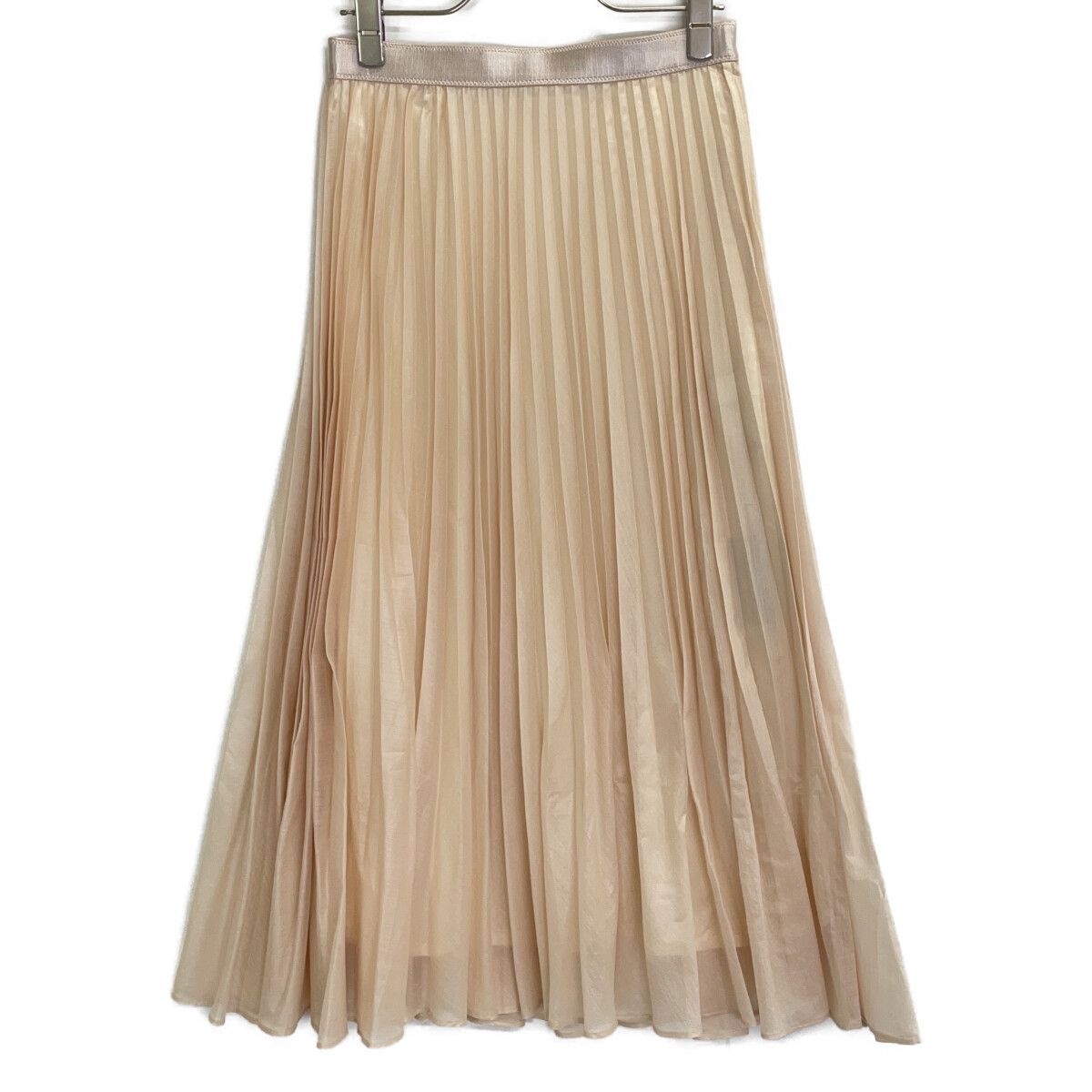 ANAYI アナイ 10222711300 ﾍﾞｰｼﾞｭ ﾎﾟﾘｴｽﾃﾙ ｽﾊﾟﾝｵｰｶﾞﾝｼﾞｰﾌﾟﾘｰﾂ ｽｶｰﾄ 38