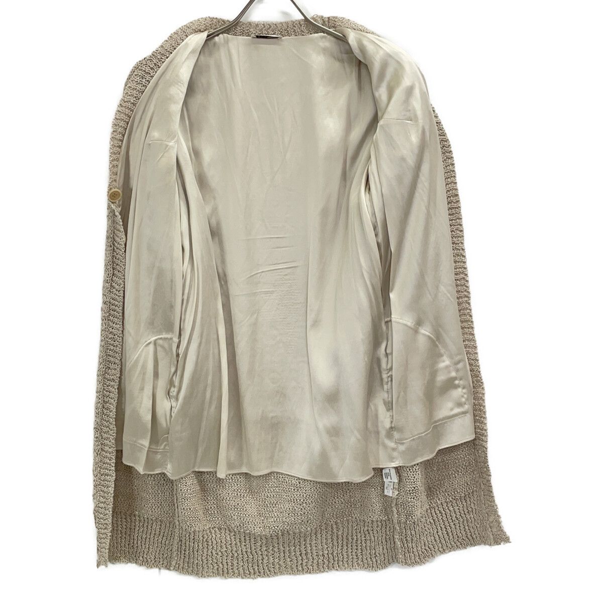 BRUNELLO CUCINELLI ブルネロクチネリ ﾍﾞｰｼﾞｭ 刺繍 裏地ｼﾙｸ ﾛﾝｸﾞ