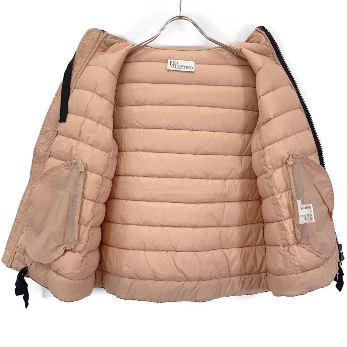 RED VALENTINO レッドヴァレンチノ ﾋﾟﾝｸ ﾄﾞｯﾄﾁｭｰﾙﾚｰｽ ﾀﾞｳﾝｼﾞｬｹｯﾄ 表記