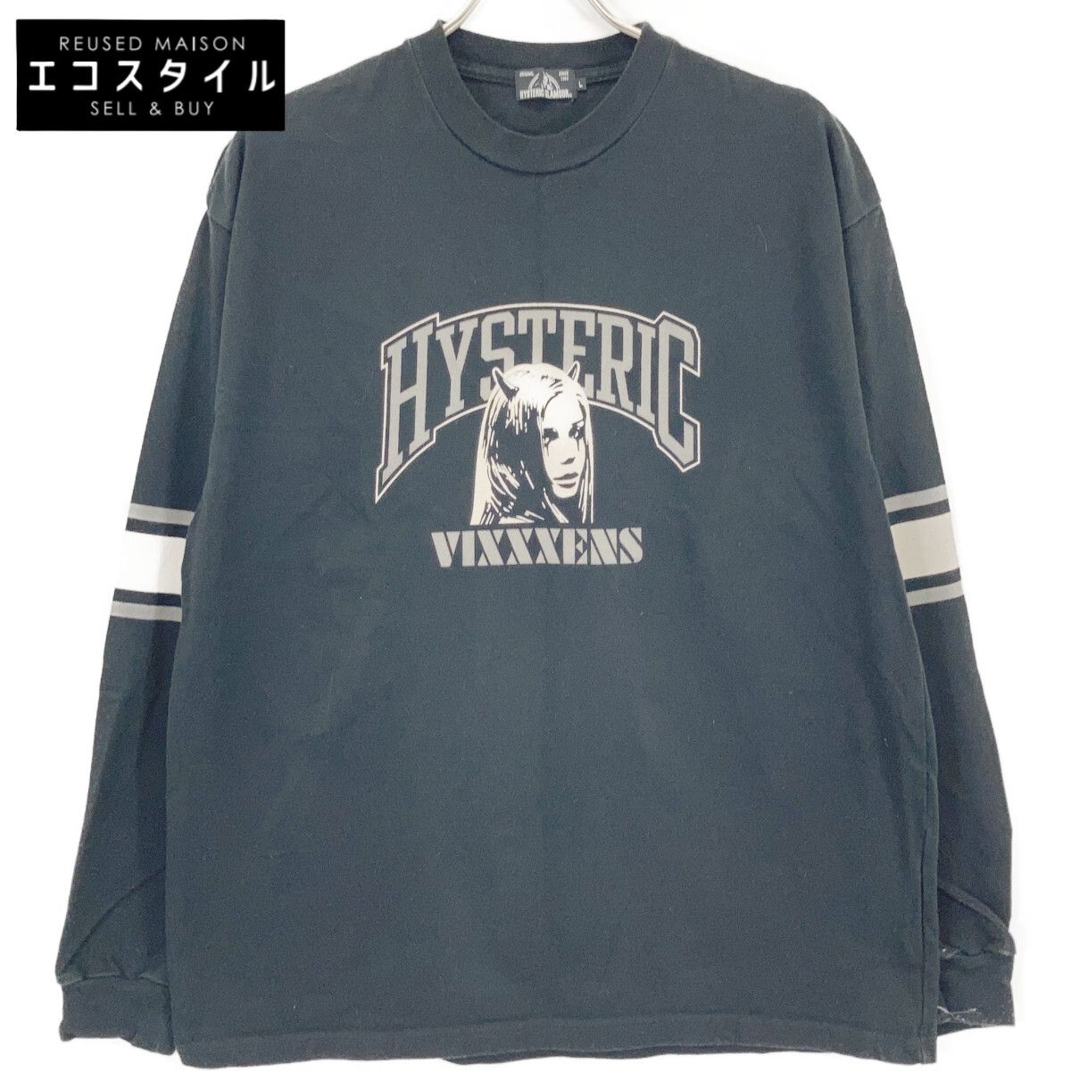 HYSTERIC GLAMOUR ヒステリックグラマー 02183CL09 ﾌﾞﾗｯｸ ｺｯﾄﾝ