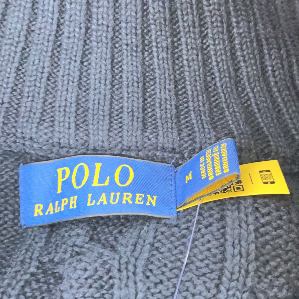 POLO RALPH LAUREN ポロ ラルフローレン ﾈｲﾋﾞｰ ｹｰﾌﾞﾙﾆｯﾄ ｸｫｰﾀｰｼﾞｯﾌﾟ