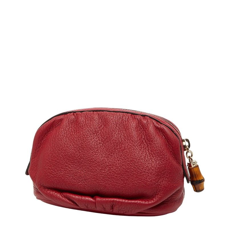 グッチ バンブー コスメポーチ アクセサリーポーチ 246175 レッド