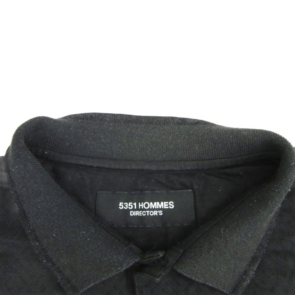 5351プールオム 5351 POUR LES HOMMES ポロシャツ 48 M 黒 ブラック 総