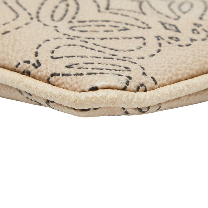 ロエベ アナグラムロゴ アクセサリーポーチ ハンドバッグ ベージュ PVC  