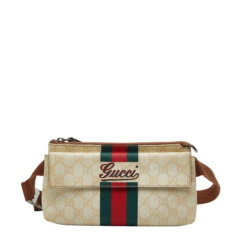 グッチ GGスプリーム シェリーライン ボディバッグ ウエストバッグ