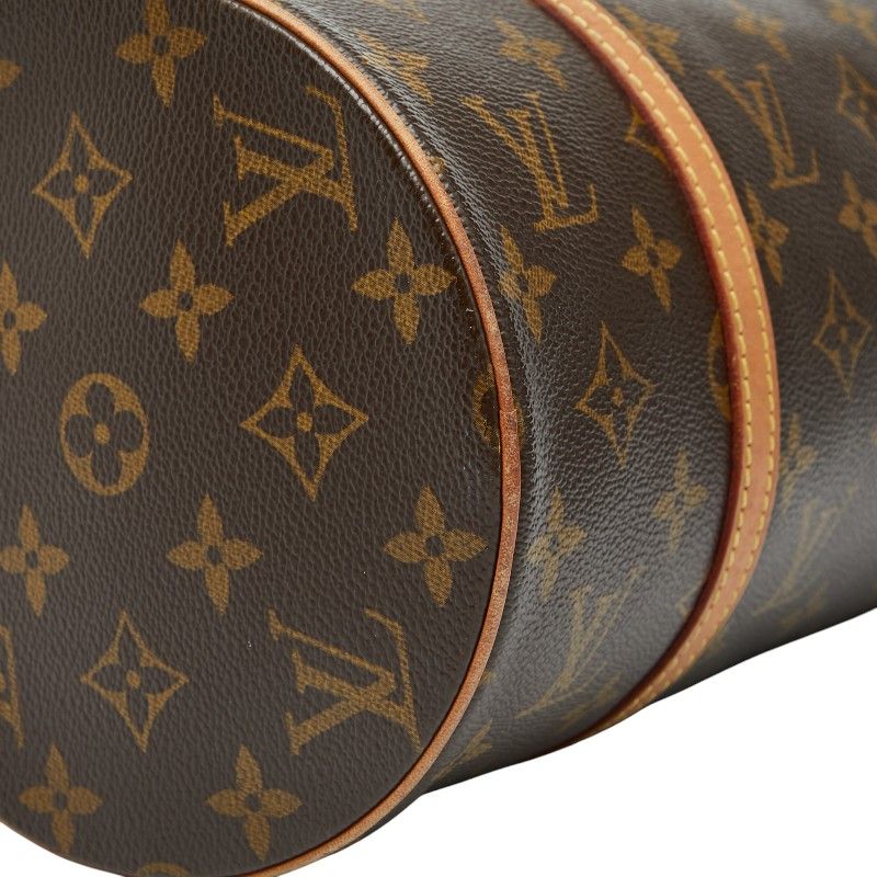 ルイ ヴィトン モノグラム パピヨン30 M51385 ブラウン PVC レザー