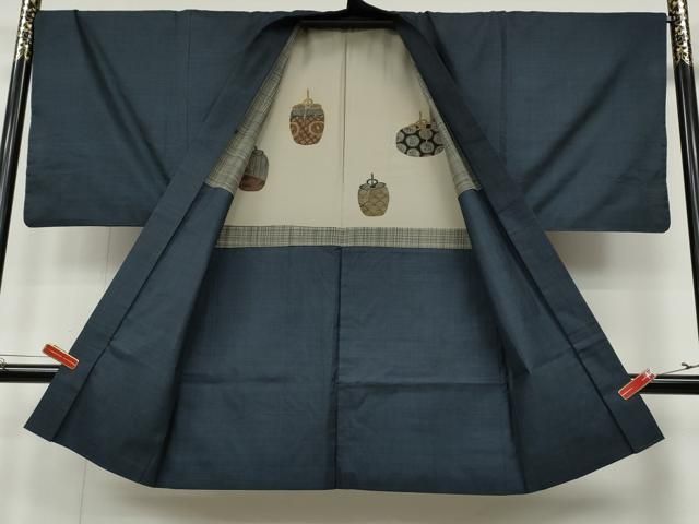 平和屋着物○男性 本場大島紬 アンサンブル 120亀甲 総詰め 正絹 逸品