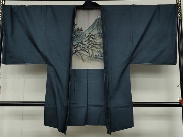 平和屋着物●男性　本場大島紬　アンサンブル　格子　正絹　逸品　未使用　AABA5038np 平和屋着物○男性 本場大島紬 アンサンブル 100亀甲 総詰め 正絹 逸品