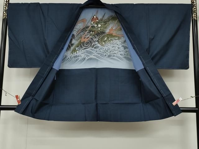 平和屋着物○男性 本場大島紬 アンサンブル 100亀甲 総詰め 正絹 逸品