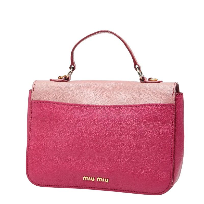 ミュウミュウ ハンドバッグ ショルダーバッグ 2WAY ピンク マドラス