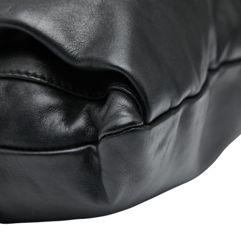 プラダ ロゴ 斜め掛け ショルダーバッグ VA0802 ブラック レザー