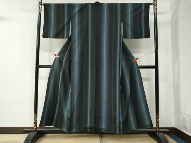 平和屋着物○本塩沢 縞 正絹 逸品 CABB4428yc - メルカリ